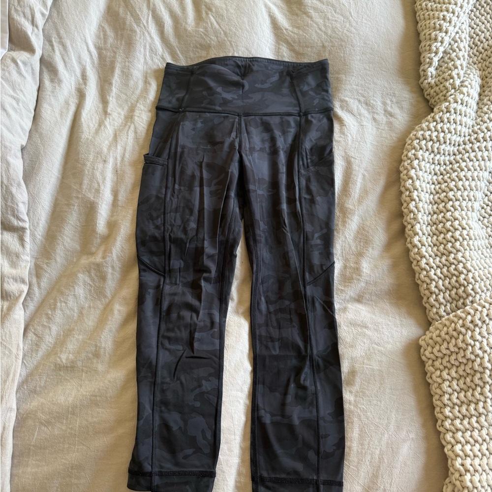 Lululemon Black Camouflage Leggings